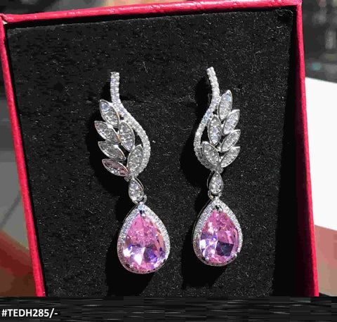 TEDH285 GWH Leaf Teardrop Earring - TEDH