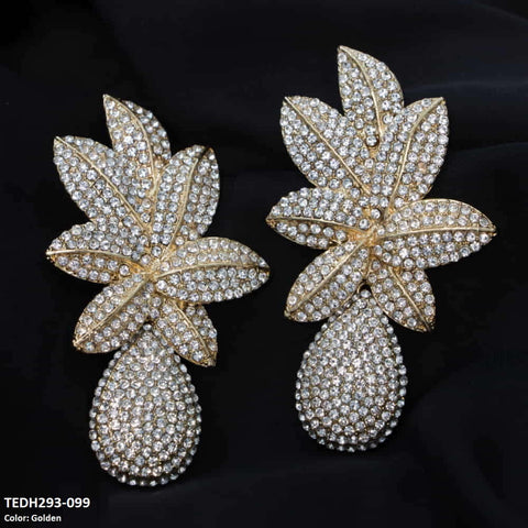 TEDH293 LYB Leaf's drop Earrings Pair - TEDH