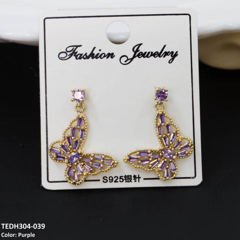 TEDH304 DNG Butterfly Drop Earrings - TEDH