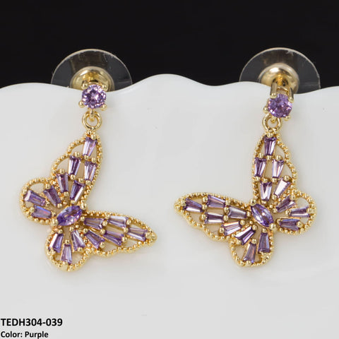 TEDH304 DNG Butterfly Drop Earrings - TEDH