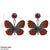 TEDH315 KSU Butterfly Teardrop Earrings Pair
