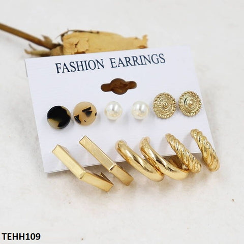 TEHH109 LSH 6 Differ Ear Hoops Pair - CEHH