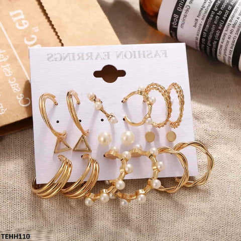 TEHH110 LSH 6 Differ Ear Hoops Pair - TEHH
