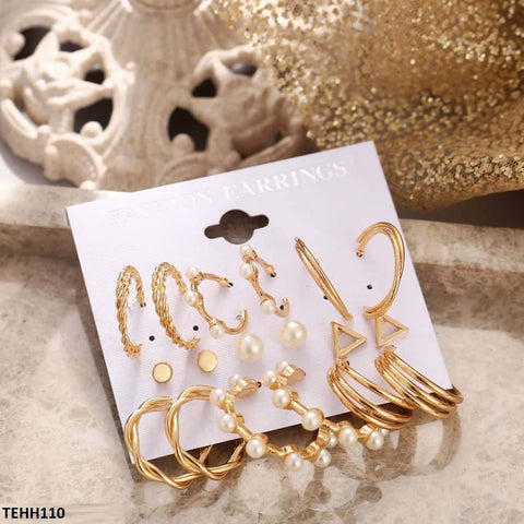 TEHH110 LSH 6 Differ Ear Hoops Pair - TEHH