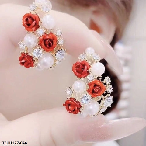 TEHH127 SYB Flowers Ear Hoops Pair - TEHH