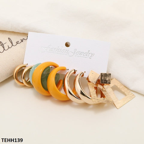 TEHH139 LSH 5 Tear drop & Ear Hoops Pair - CEHH