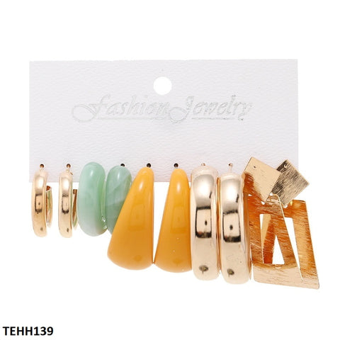 TEHH139 LSH 5 Tear drop & Ear Hoops Pair - CEHH