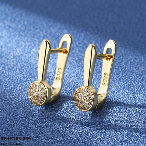 TEHH163 BLX Charm Lever Back  Hoops Pair - TEHH