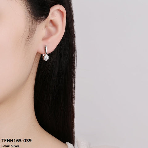 TEHH163 BLX Charm Lever Back  Hoops Pair - TEHH