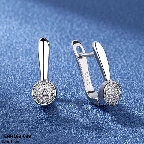 TEHH163 BLX Charm Lever Back  Hoops Pair - TEHH