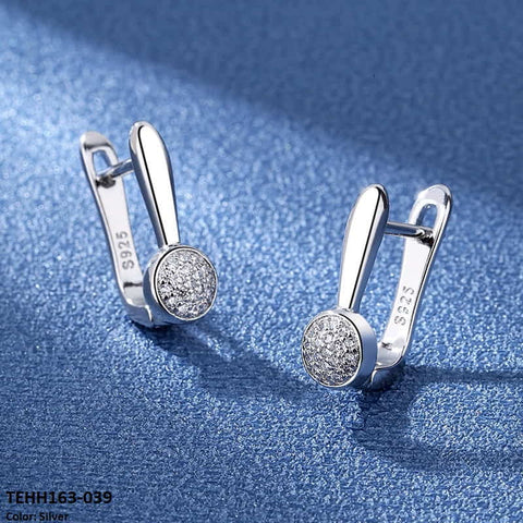TEHH163 BLX Charm Lever Back  Hoops Pair - TEHH