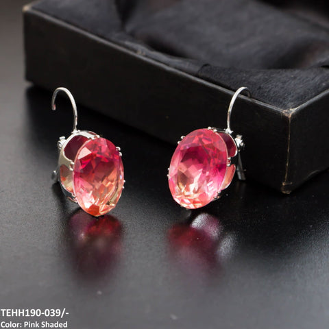 TEHH190 WKO Oval Shape Ear Hoops Pair - TEHH