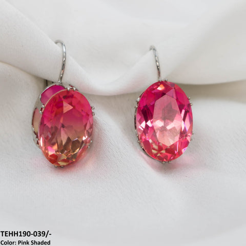 TEHH190 WKO Oval Shape Ear Hoops Pair - TEHH