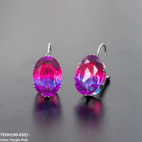 TEHH190 WKO Oval Shape Ear Hoops Pair - TEHH