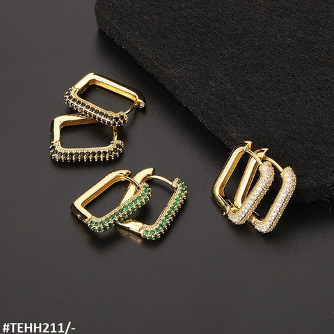 TEHH211 DYS Smooth Ear Hoops Pair - TEHH