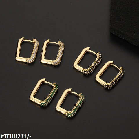 TEHH211 DYS Smooth Ear Hoops Pair - TEHH