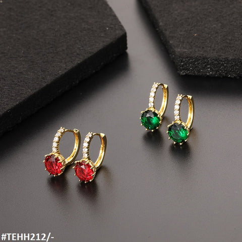TEHH212 DYS Round Bracket Ear Hoops Pair - TEHH