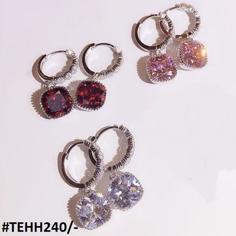 TEHH240 KYC Square Ear Hoops Pair - TEHH