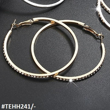 TEHH241 JMN Trendy Round Ear Hoops Pair - TEHH