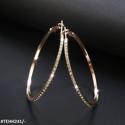 TEHH241 JMN Trendy Round Ear Hoops Pair - TEHH