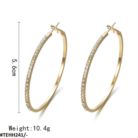 TEHH241 JMN Trendy Round Ear Hoops Pair - TEHH