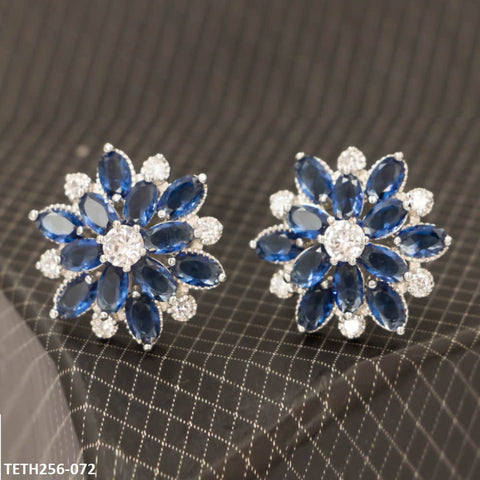 TETH256 CSH Flower Stud Ear Tops Pair - TETH