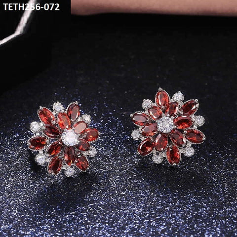 TETH256 CSH Flower Stud Ear Tops Pair - TETH