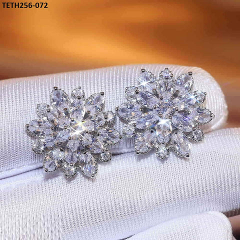 TETH256 CSH Flower Stud Ear Tops Pair - TETH