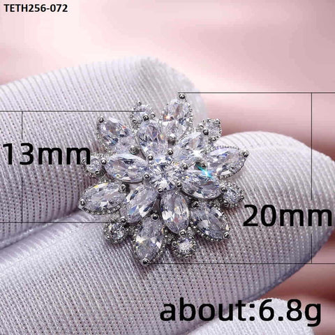 TETH256 CSH Flower Stud Ear Tops Pair - TETH