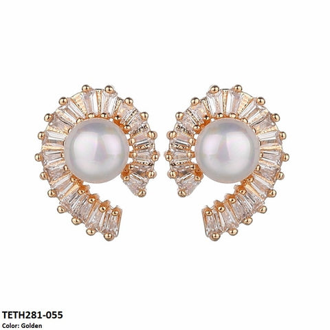 TETH281 DNG Pearl Earring Studs - TETH