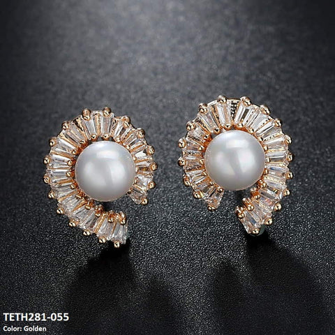 TETH281 DNG Pearl Earring Studs - TETH