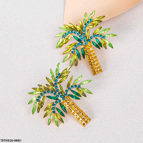 TETH310 KSU Palm Tree Sterling Tops Pair - TETH