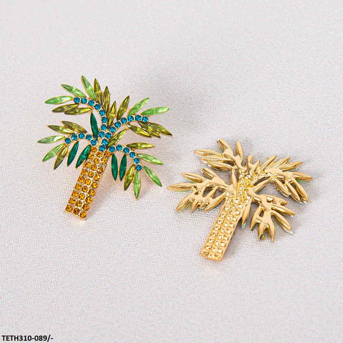 TETH310 KSU Palm Tree Sterling Tops Pair - TETH