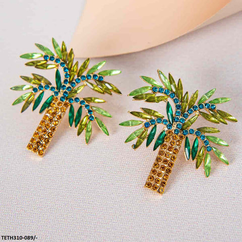 TETH310 KSU Palm Tree Sterling Tops Pair - TETH