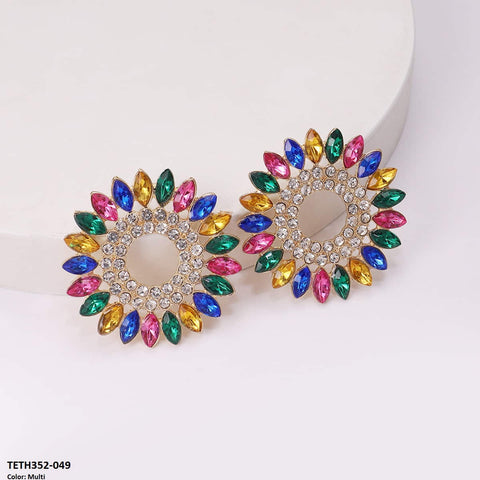 TETH352 ZLX Round Pear Sterling Tops Pair - CETH