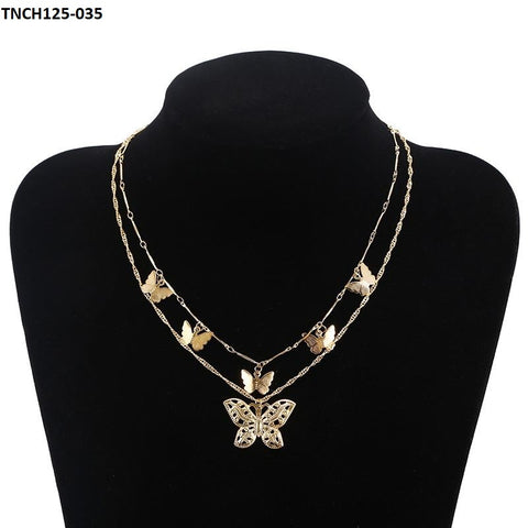 TNCH125 JMN Butterfly Layered Necklace - TNCH