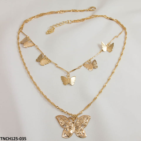 TNCH125 JMN Butterfly Layered Necklace - TNCH