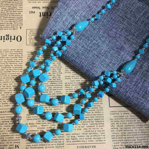 TNCH154 MHJ Layer Faroza Beads Necklace - TNCH