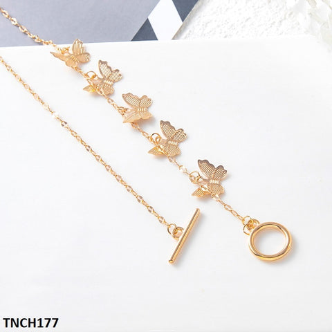 TNCH177 YPG Butterfly Link Necklace - TNCH