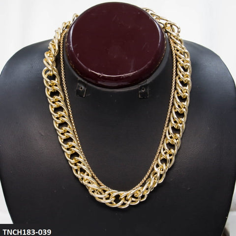TNCH183 CHN Braid Curb Chain Necklace - TNCH
