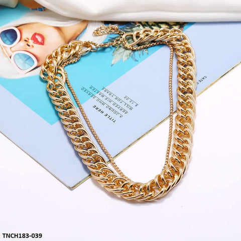 TNCH183 CHN Braid Curb Chain Necklace - TNCH