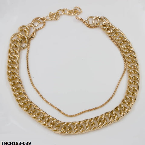 TNCH183 CHN Braid Curb Chain Necklace - TNCH