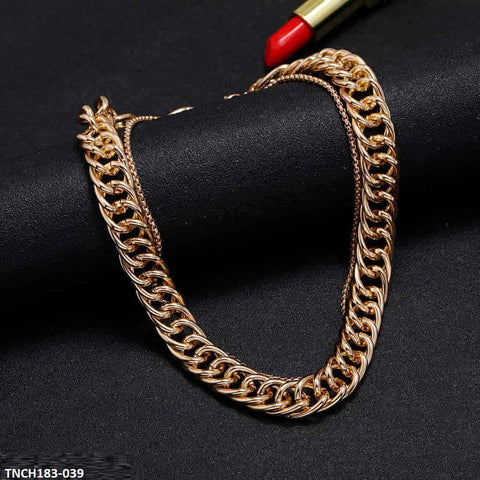 TNCH183 CHN Braid Curb Chain Necklace - TNCH