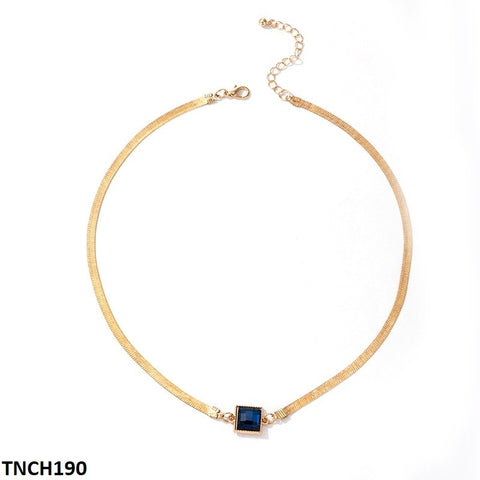 TNCH190 YYE Check Blue Box Snake Neck Pendant - TNCH