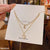 TNCH224 BTO Heart Pearl Layered Necklace