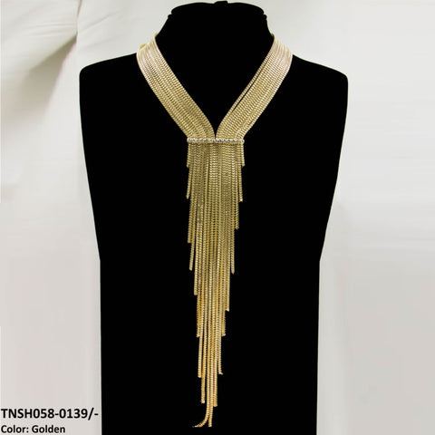 TNSH058 BQN Traditional Curb Chain Drop Necklace - TNSH