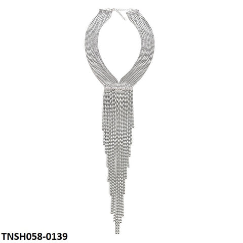 TNSH058 BQN Traditional Curb Chain Drop Necklace - TNSH