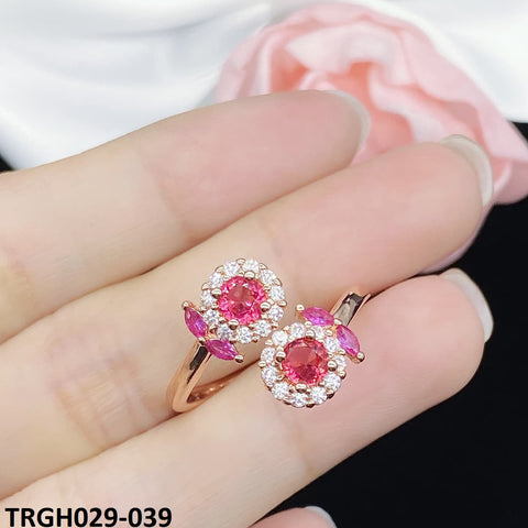 TRGH029 KRL Round Flower Adjustable Ring - TRGH