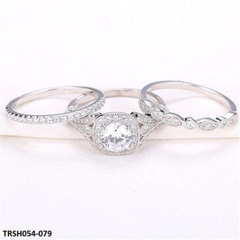 TRSH054 GWH 3 Cocktail Ring Set - TRSH