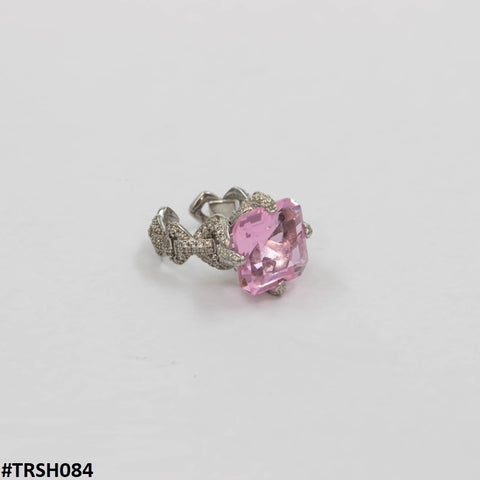 TRSH084 DNG Zigzag Square  Ring Adjustable - TRSH